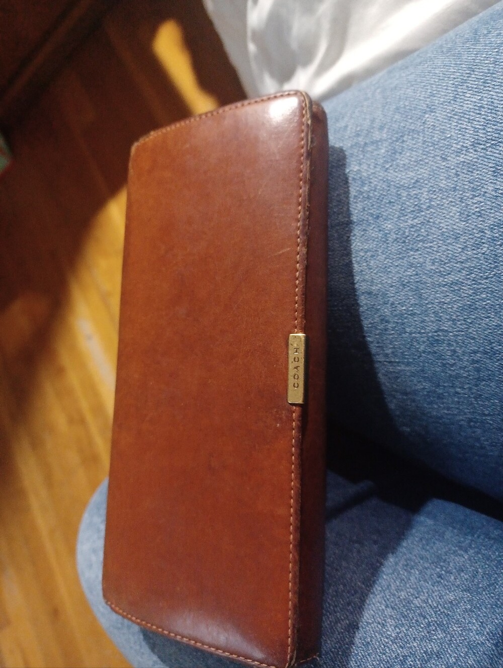 Vtg Coach Lexington Leather Long Continental Wallet with Gold Plaque - Picture 12 of 12